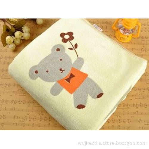 SGS Microfiber Yellow Little Bear Baby Bath Towel (WJ-CH1546)